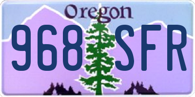 OR license plate 968SFR