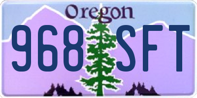 OR license plate 968SFT