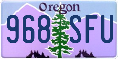 OR license plate 968SFU