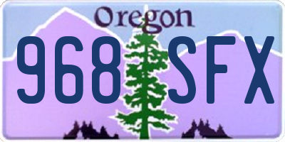 OR license plate 968SFX