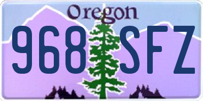 OR license plate 968SFZ