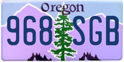 OR license plate 968SGB
