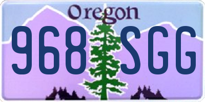OR license plate 968SGG