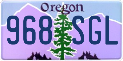 OR license plate 968SGL