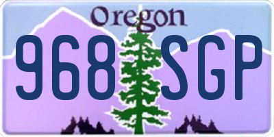 OR license plate 968SGP