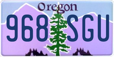 OR license plate 968SGU