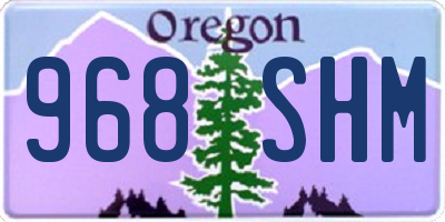 OR license plate 968SHM