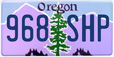 OR license plate 968SHP