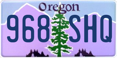 OR license plate 968SHQ