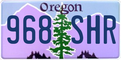 OR license plate 968SHR