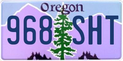 OR license plate 968SHT