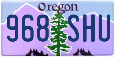OR license plate 968SHU