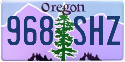 OR license plate 968SHZ