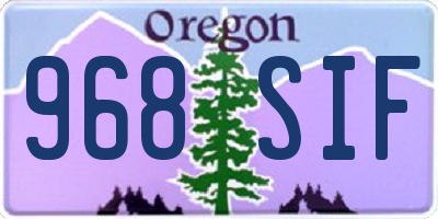 OR license plate 968SIF