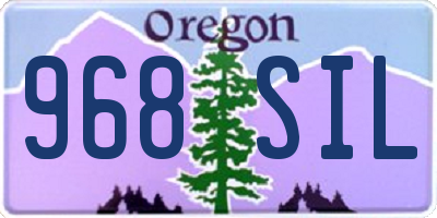 OR license plate 968SIL
