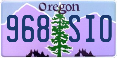 OR license plate 968SIO