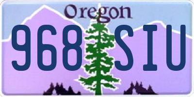 OR license plate 968SIU