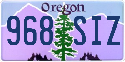 OR license plate 968SIZ