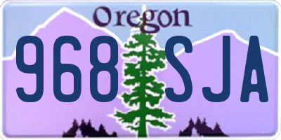 OR license plate 968SJA