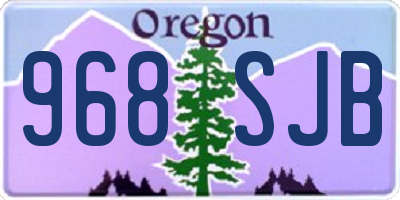 OR license plate 968SJB