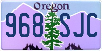OR license plate 968SJC
