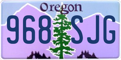 OR license plate 968SJG