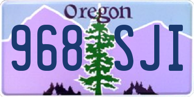 OR license plate 968SJI