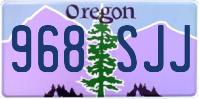 OR license plate 968SJJ