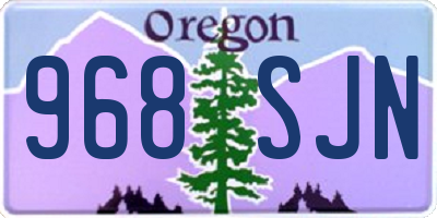 OR license plate 968SJN