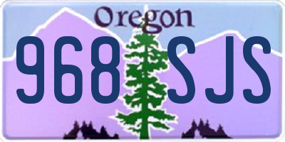 OR license plate 968SJS