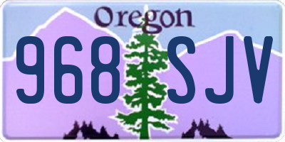 OR license plate 968SJV