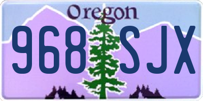 OR license plate 968SJX