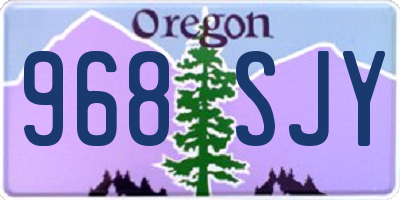 OR license plate 968SJY