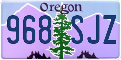 OR license plate 968SJZ