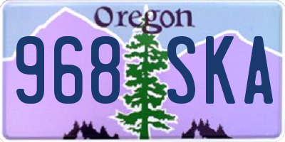 OR license plate 968SKA