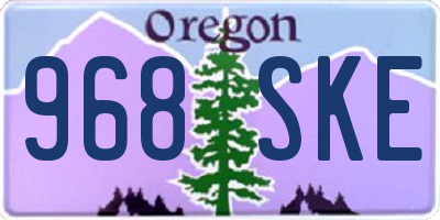 OR license plate 968SKE