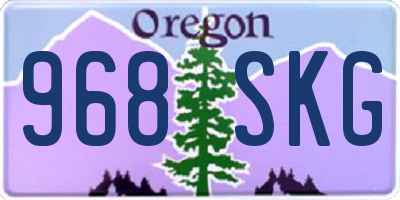 OR license plate 968SKG