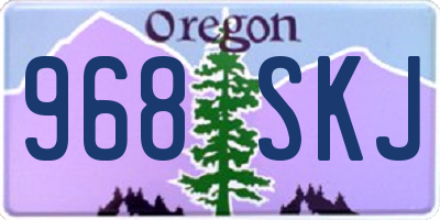 OR license plate 968SKJ