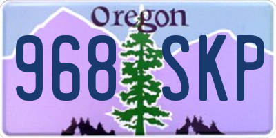 OR license plate 968SKP