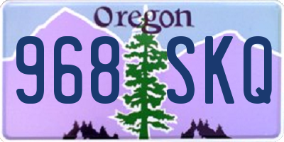 OR license plate 968SKQ