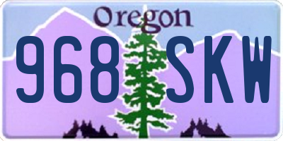 OR license plate 968SKW