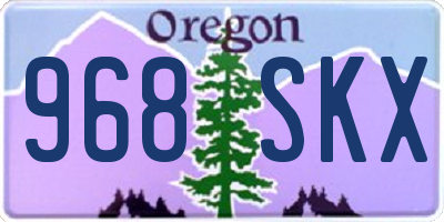 OR license plate 968SKX