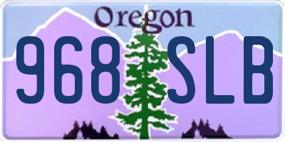 OR license plate 968SLB