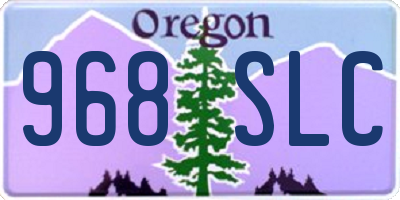 OR license plate 968SLC
