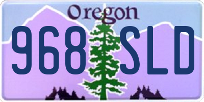 OR license plate 968SLD