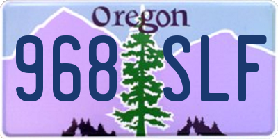 OR license plate 968SLF