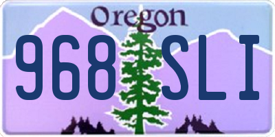 OR license plate 968SLI