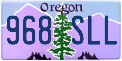 OR license plate 968SLL