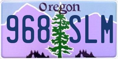 OR license plate 968SLM