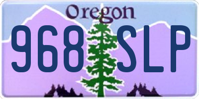 OR license plate 968SLP